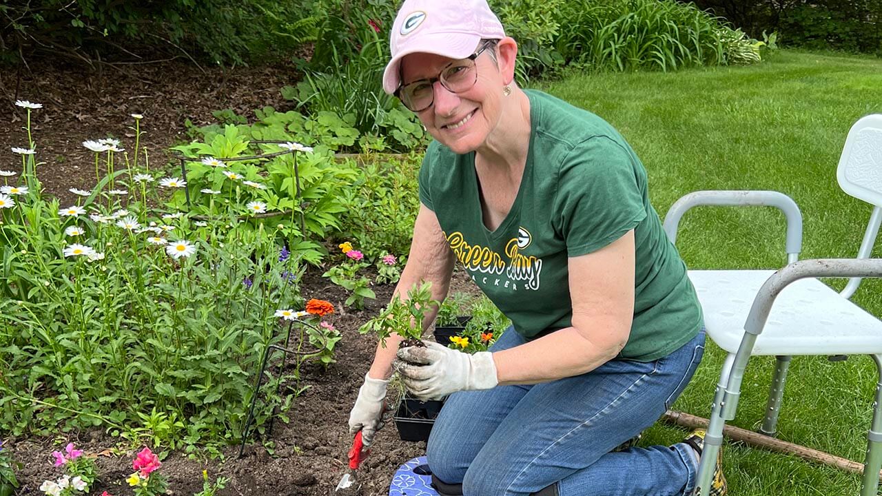 Nancy gardening